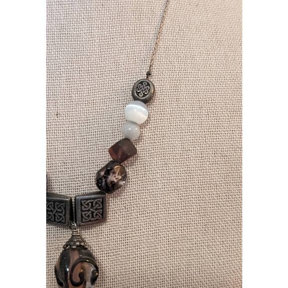 Made with Love Glass & Cat Eye Bead 16" Necklace - Picture 6 of 8